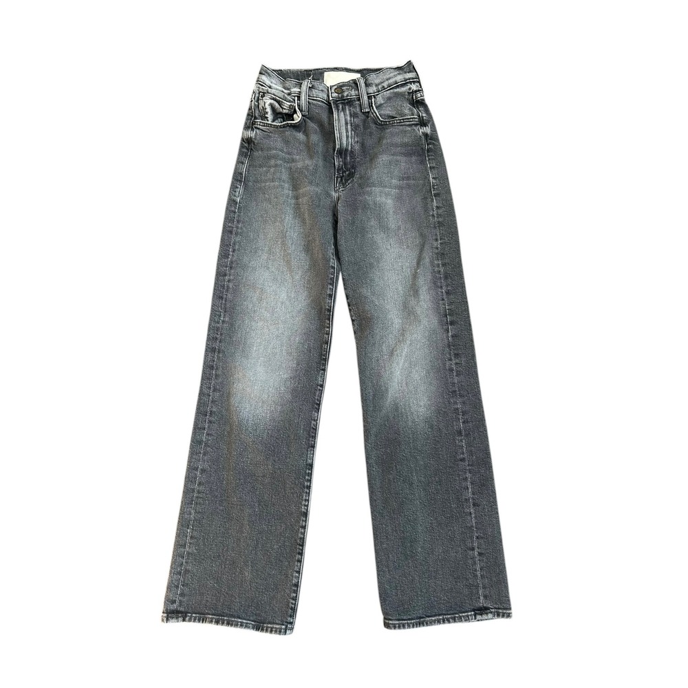Mother The Rambler Zip Flood Jeans Outta Sight Faded Black Straight Leg Size 23 - Picture 3 of 11